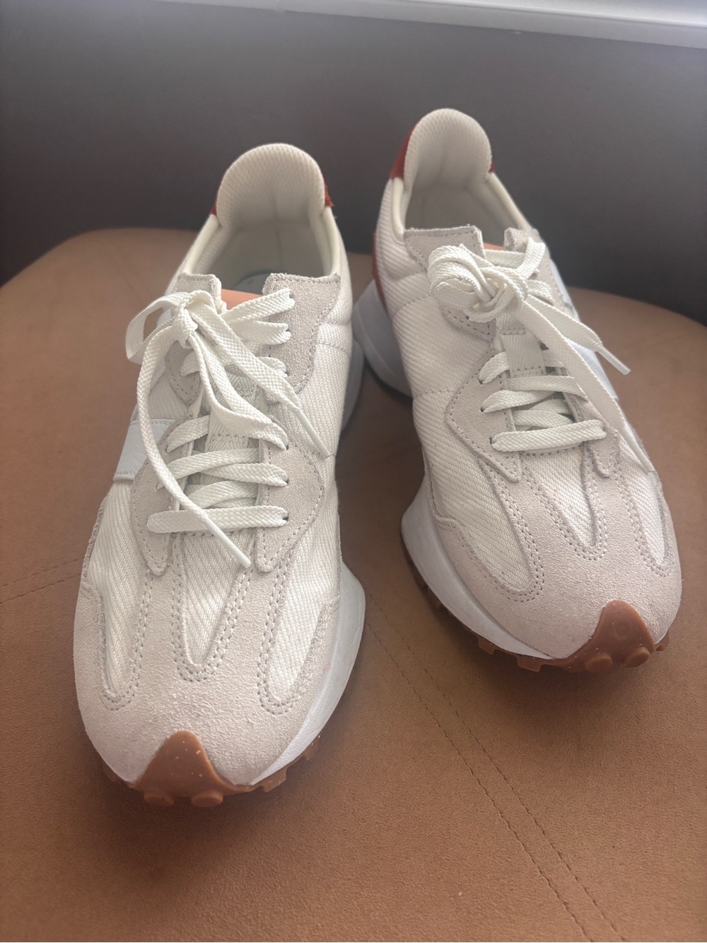 New Balance 327 Womens 8.5 Sea Salt Rust Oxide Suede Sneakers WS327RA - Picture 6 of 13